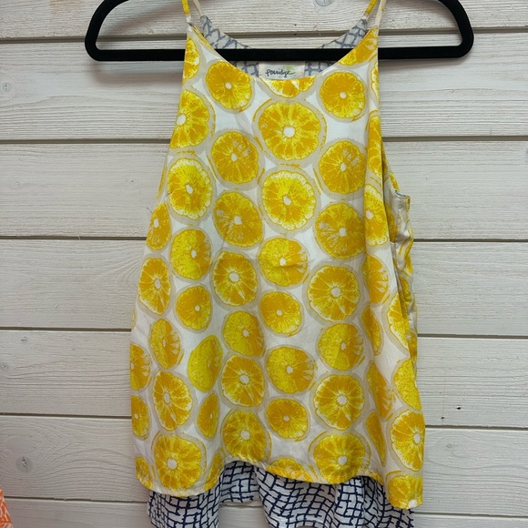 Anthropologie Porridge Citrus Print Layered Tank Top XS - Picture 3 of 7